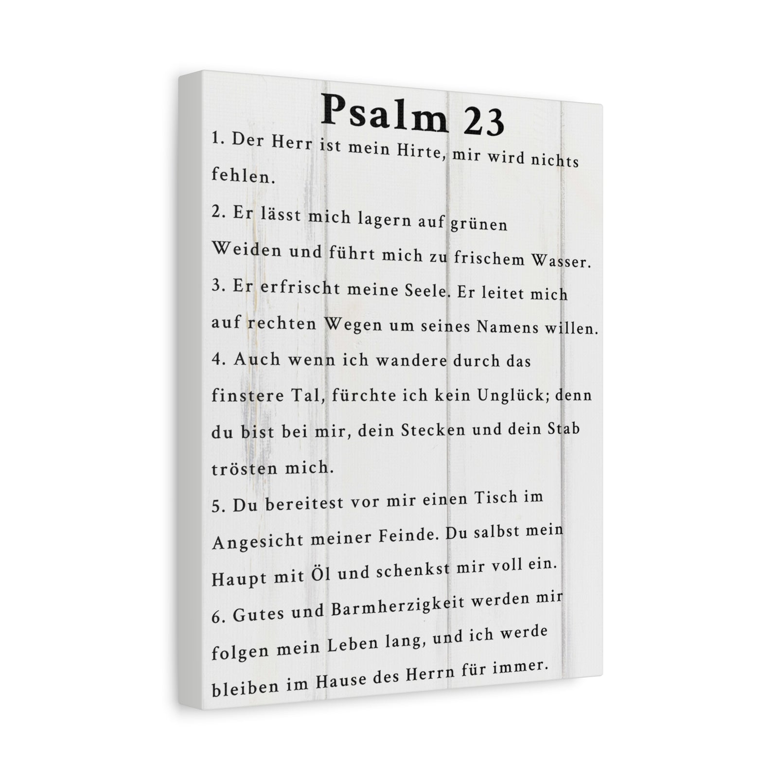 Scripture Walls Psalm 23 German Der Herr ist mein Hirte White Bible Verse Canvas Christian Wall Art Ready to Hang Unframed-Express Your Love Gifts