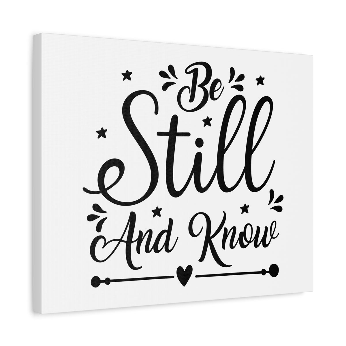 Scripture Canvas Be Still And Know Psalm 46:10 ESV Christian Wall Art Print Ready to Hang-Express Your Love Gifts