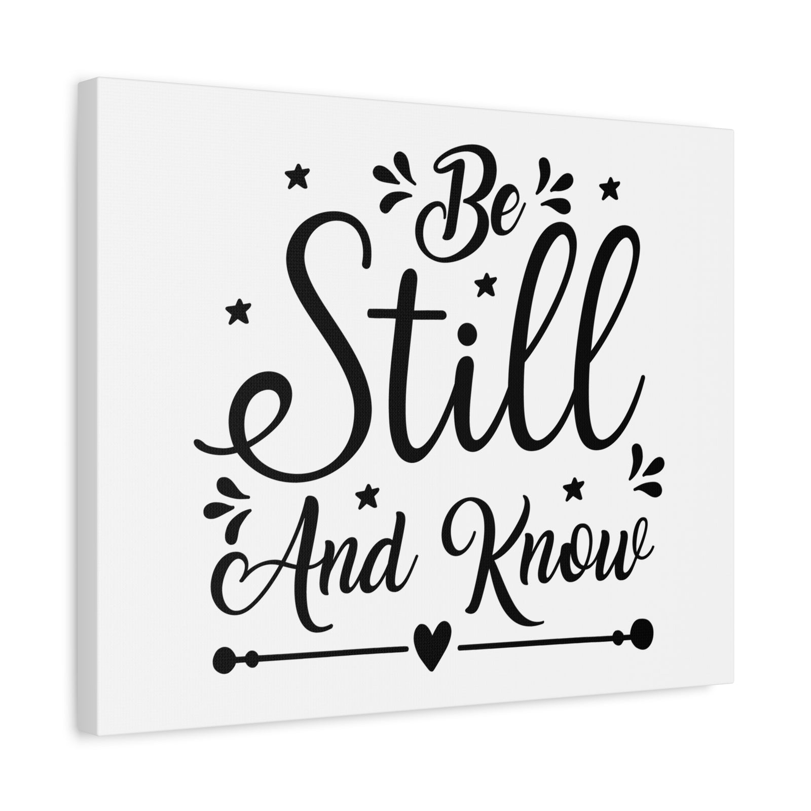 Scripture Canvas Be Still And Know Psalm 46:10 ESV Christian Wall Art Print Ready to Hang-Express Your Love Gifts