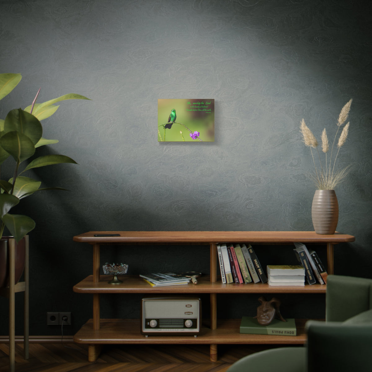 Scripture Walls Worship The Lord Psalm 96:9 Bible Verse Canvas Christian Wall Art Ready to Hang-Express Your Love Gifts