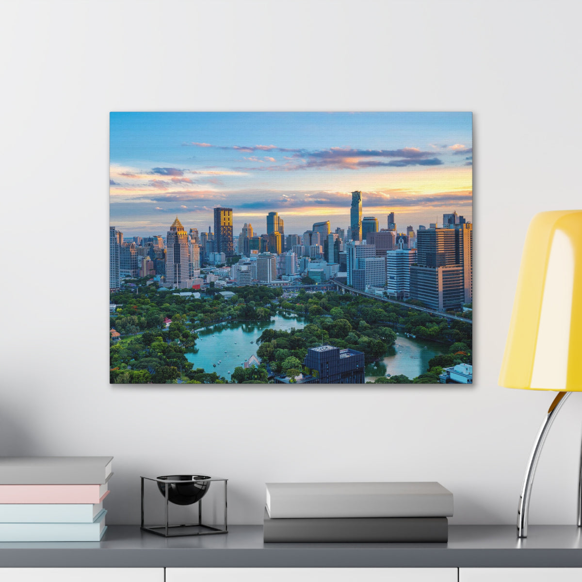Bangkok Daytime Skyline Canvas Artwork High-Quality Breathtaking Stunning Cityscape for Home Decor Ready to Hang-Express Your Love Gifts