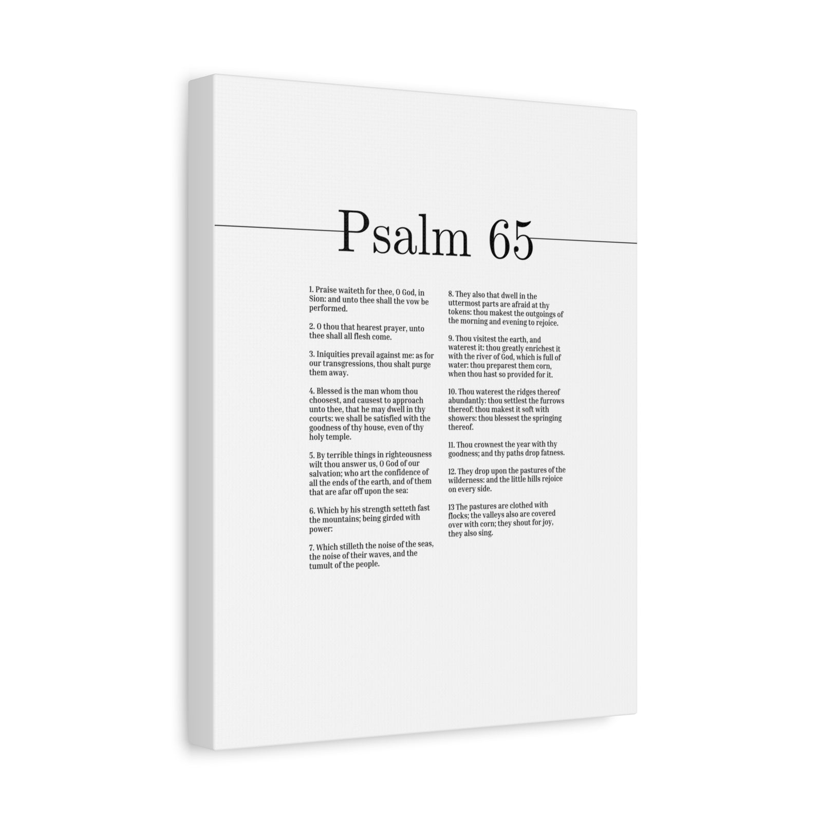 Scripture Canvas O Thou That Hearest Prayer Psalm 65 Christian Wall Art Bible Verse Print Ready to Hang-Express Your Love Gifts