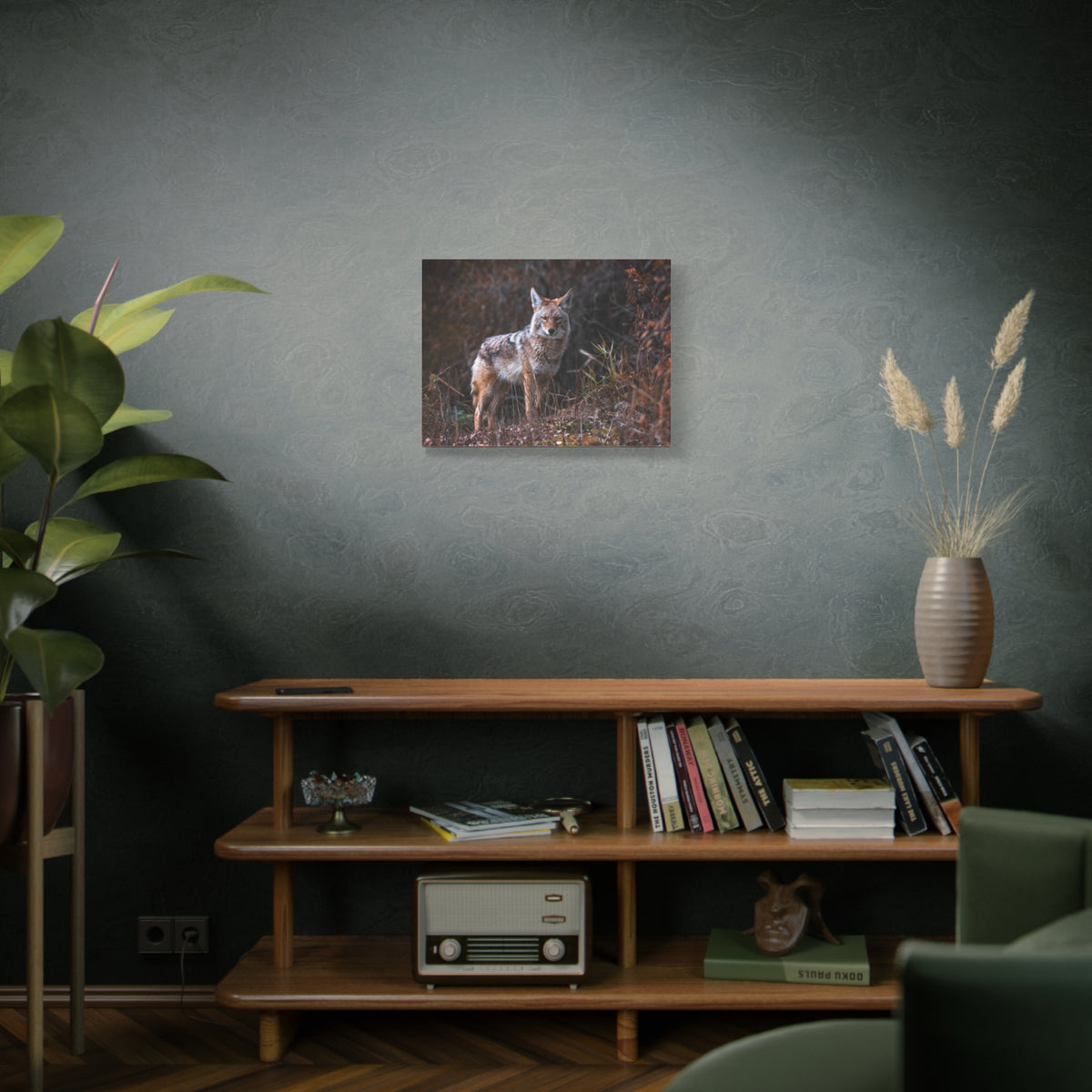 Majestic Coyote Art Majestic Coyote Print Animal Wall Art Wildlife Canvas Prints Wall Art Ready to Hang-Express Your Love Gifts