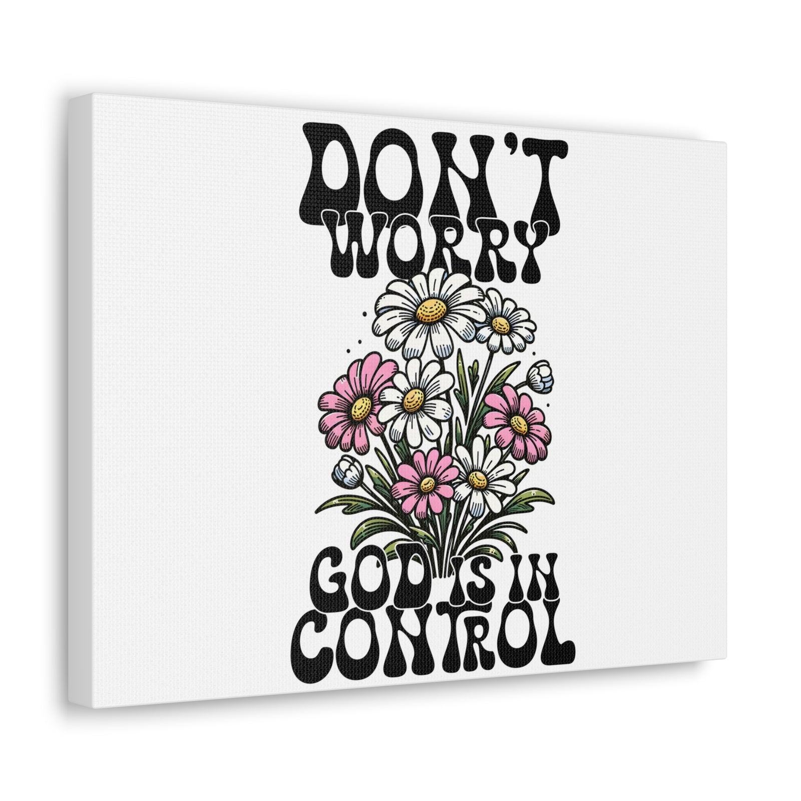 Scripture Walls God is in Control Retro Bible Verse Canvas Christian Wall Art Ready to Hang Unframed-Express Your Love Gifts