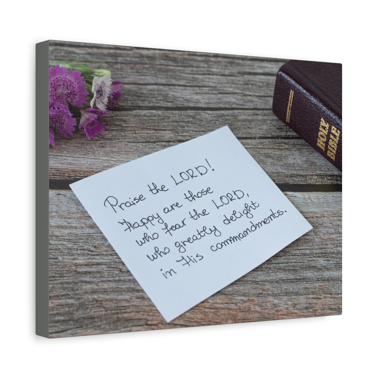 Scripture Canvas Praise The Lord Psalm 119:47 Wood Christian Wall Art Bible Verse Print Ready to Hang-Express Your Love Gifts