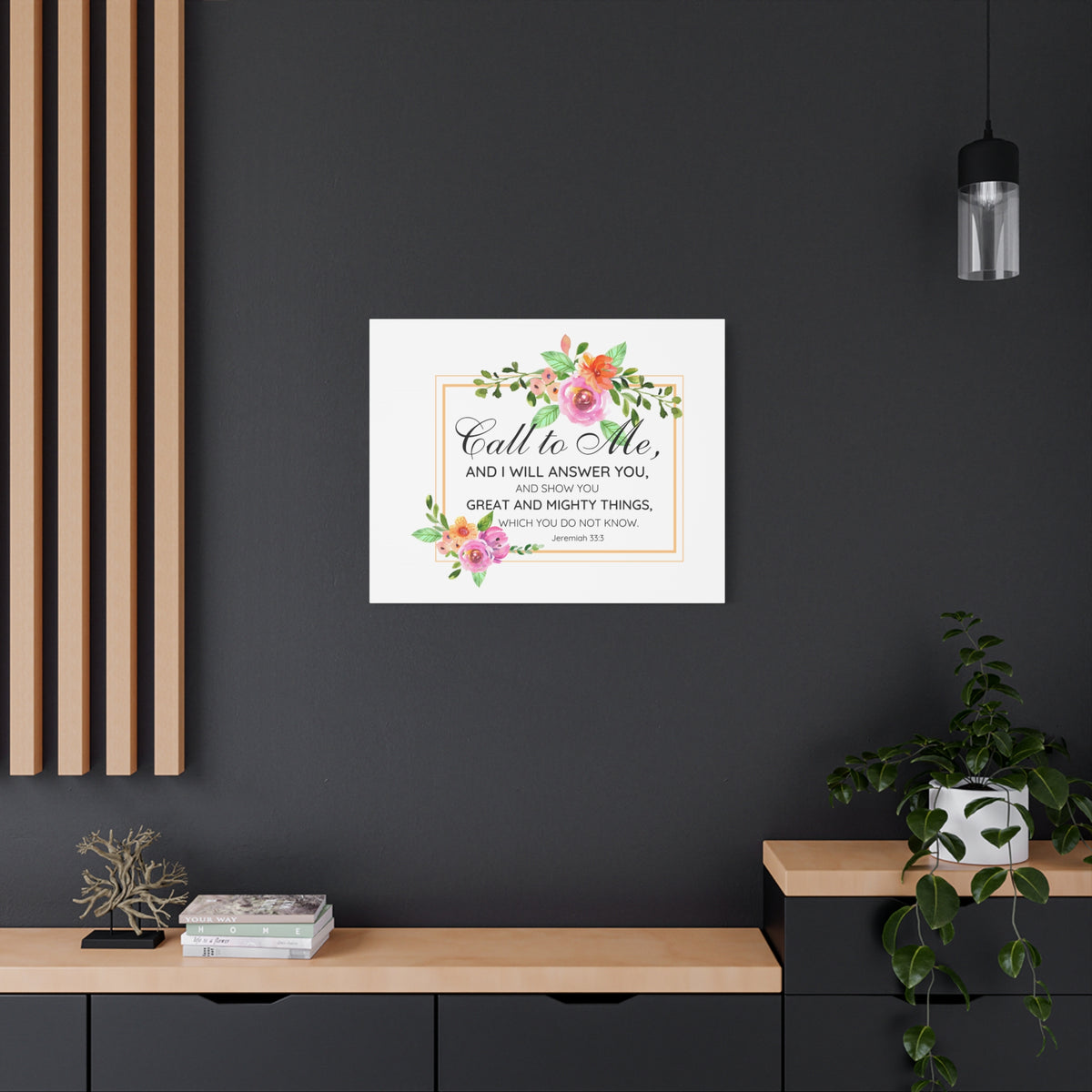 Scripture Walls Jeremiah 33:3 Call to Me Bible Verse Canvas Christian Wall Art Ready to Hang Unframed-Express Your Love Gifts