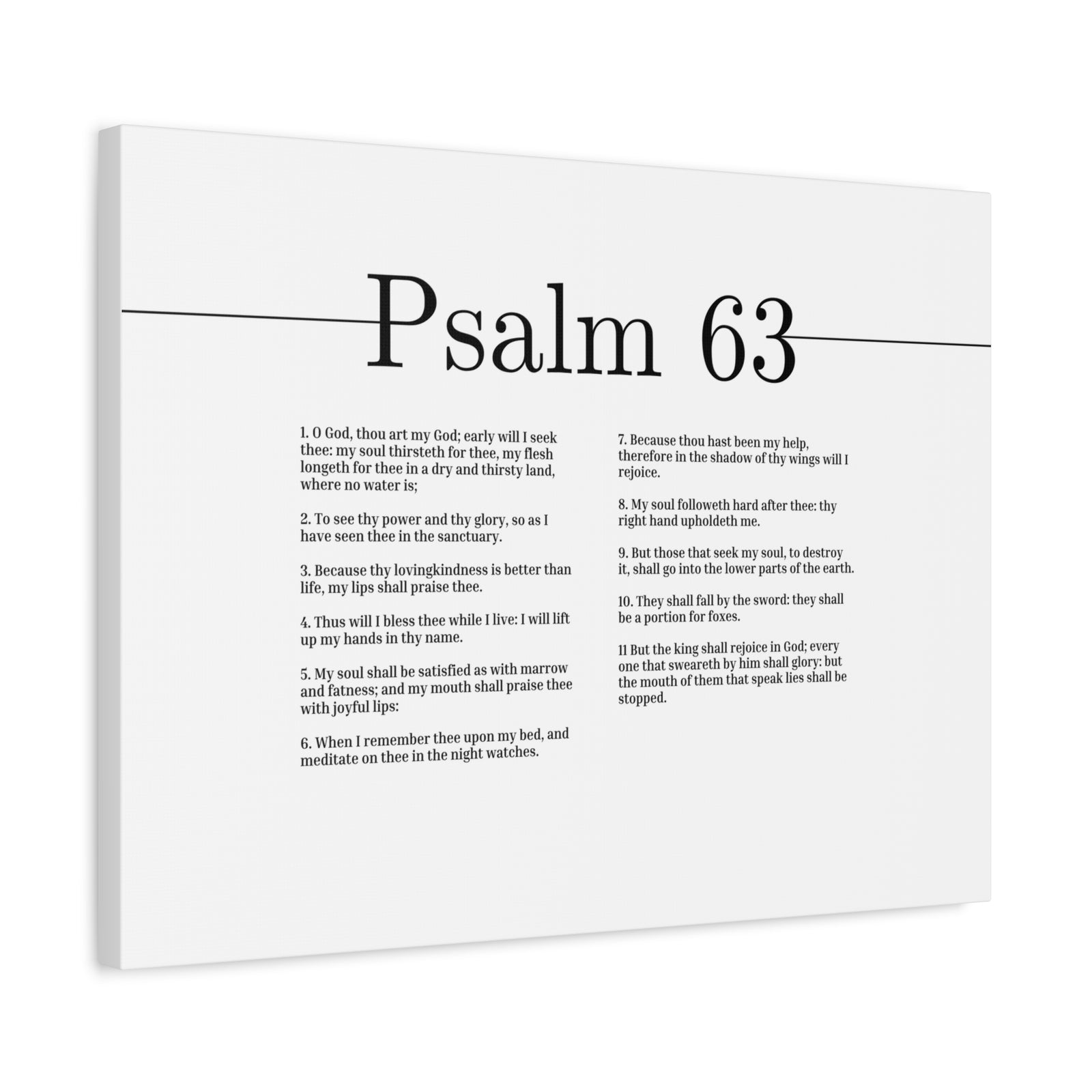 Scripture Canvas Thy Power And Thy Glory Psalm 63 Christian Wall Art Bible Verse Print Ready to Hang-Express Your Love Gifts