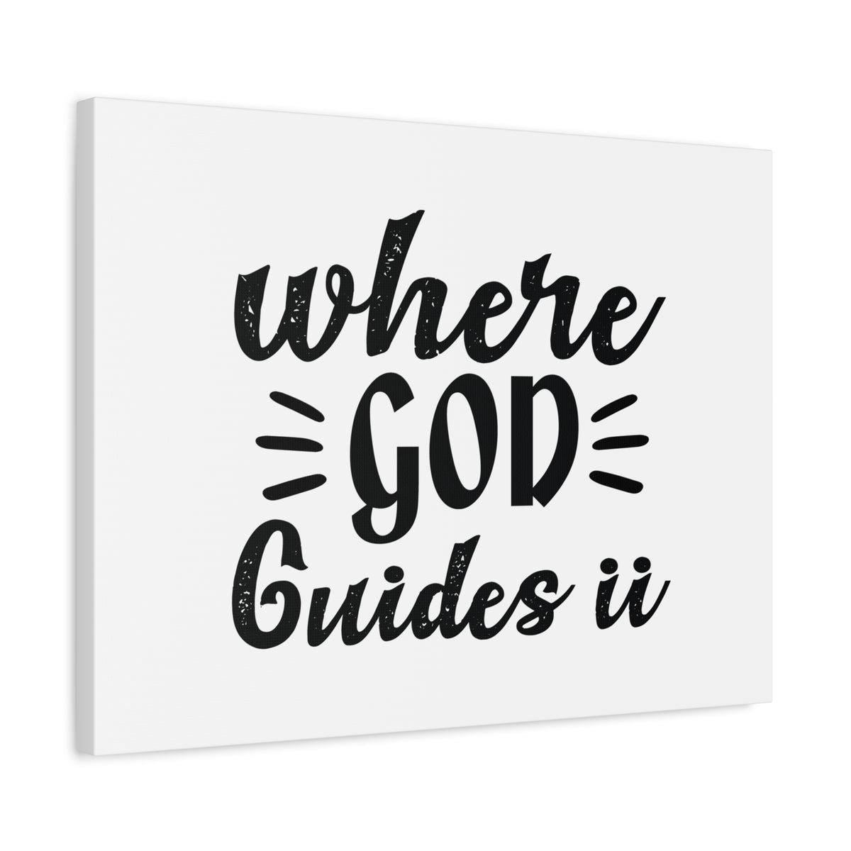 Scripture Canvas Where God Guides U Psalm 119:105 Christian Wall Art Bible Verse Print Ready to Hang-Express Your Love Gifts