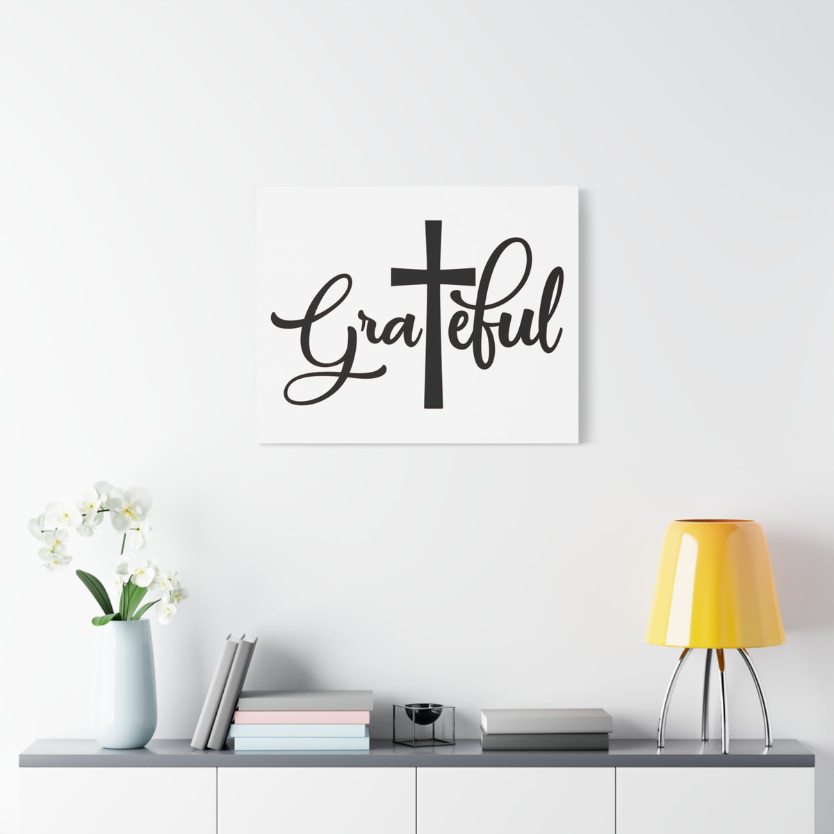 Scripture Canvas Grateful Psalm 118:1 Christian Wall Art Print Ready to Hang-Express Your Love Gifts