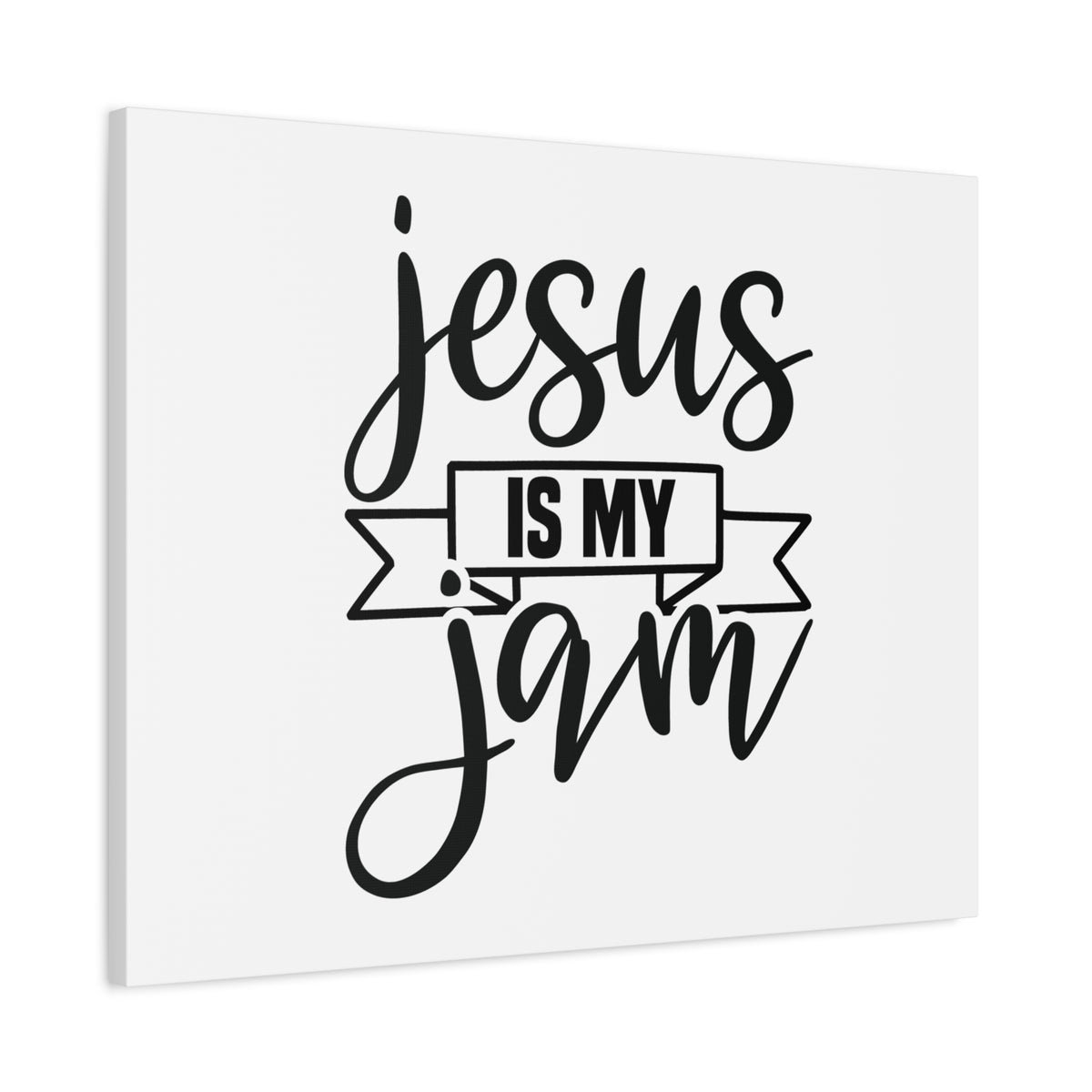 Scripture Canvas Jesus Is My Jam Psalm 27:12 Christian Wall Art Bible Verse Print Ready to Hang-Express Your Love Gifts