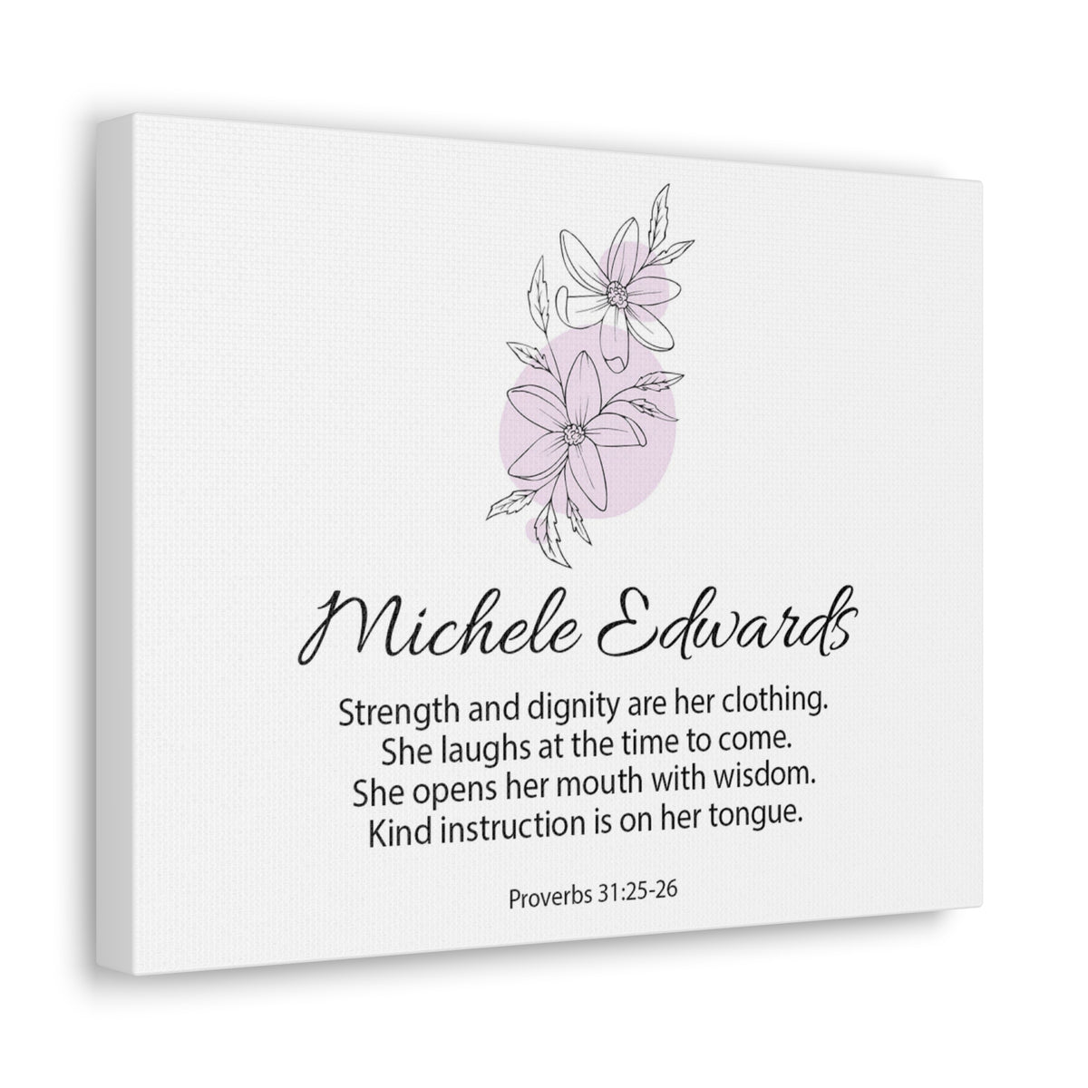 Personalized Proverbs 31:25-26-Express Your Love Gifts