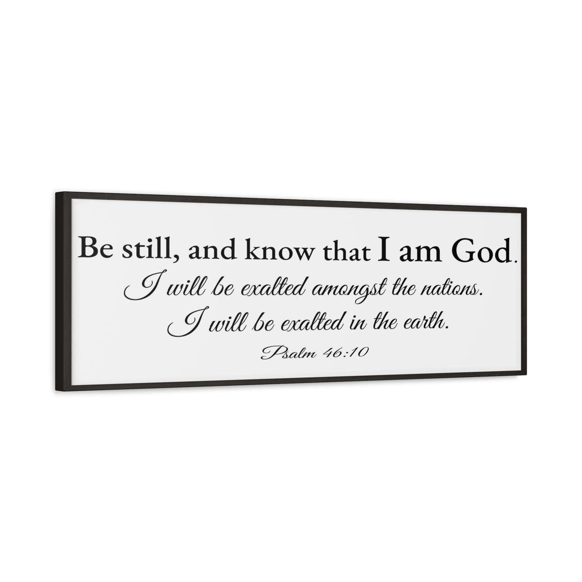 Scripture Walls Psalm 46:10 White Bible Verse Canvas Christian Wall Art Ready to Hang Unframed-Express Your Love Gifts