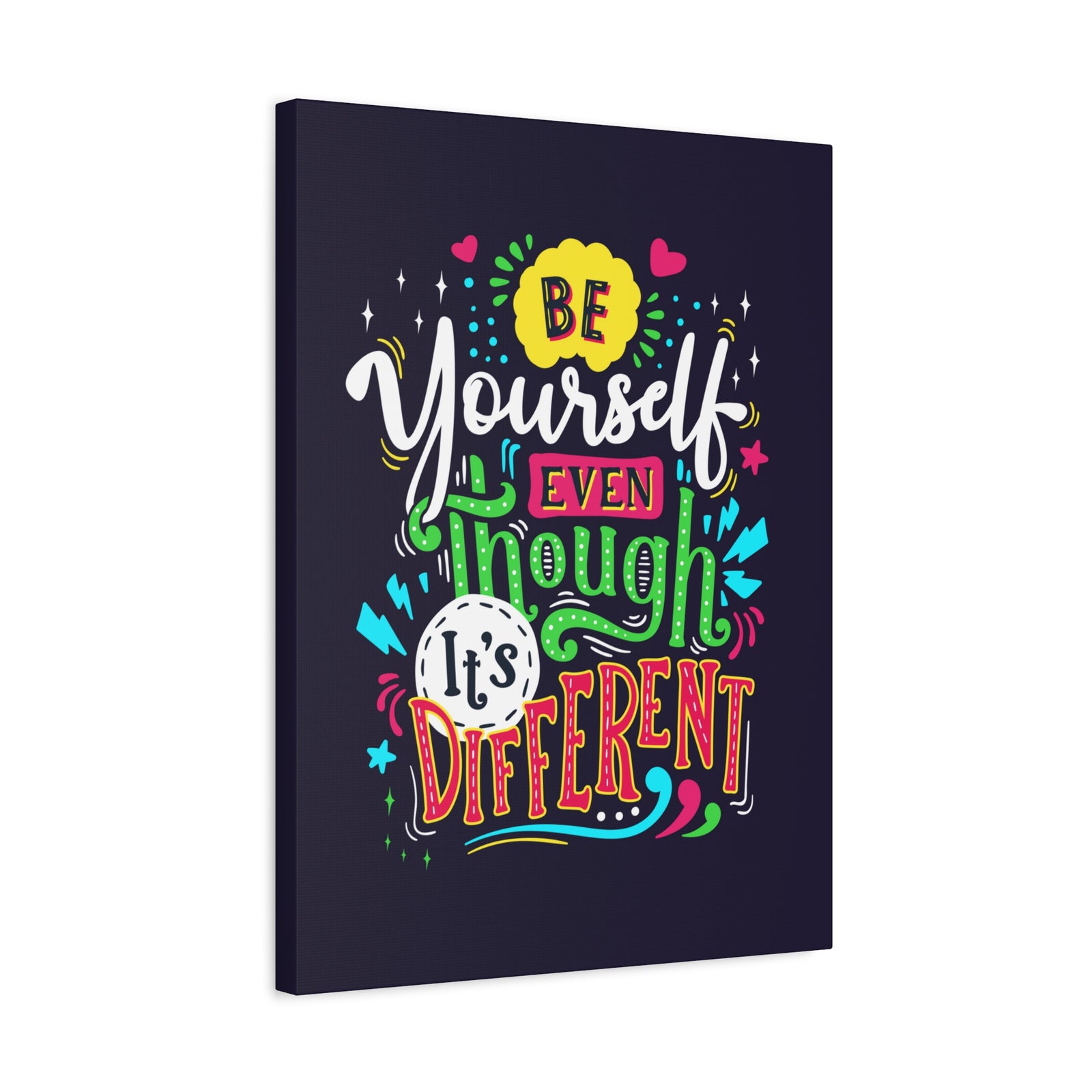 Inspirational Quote Canvas Be Yourself Wall Art Motivational Motto Inspiring Prints Artwork Decor Ready to Hang-Express Your Love Gifts