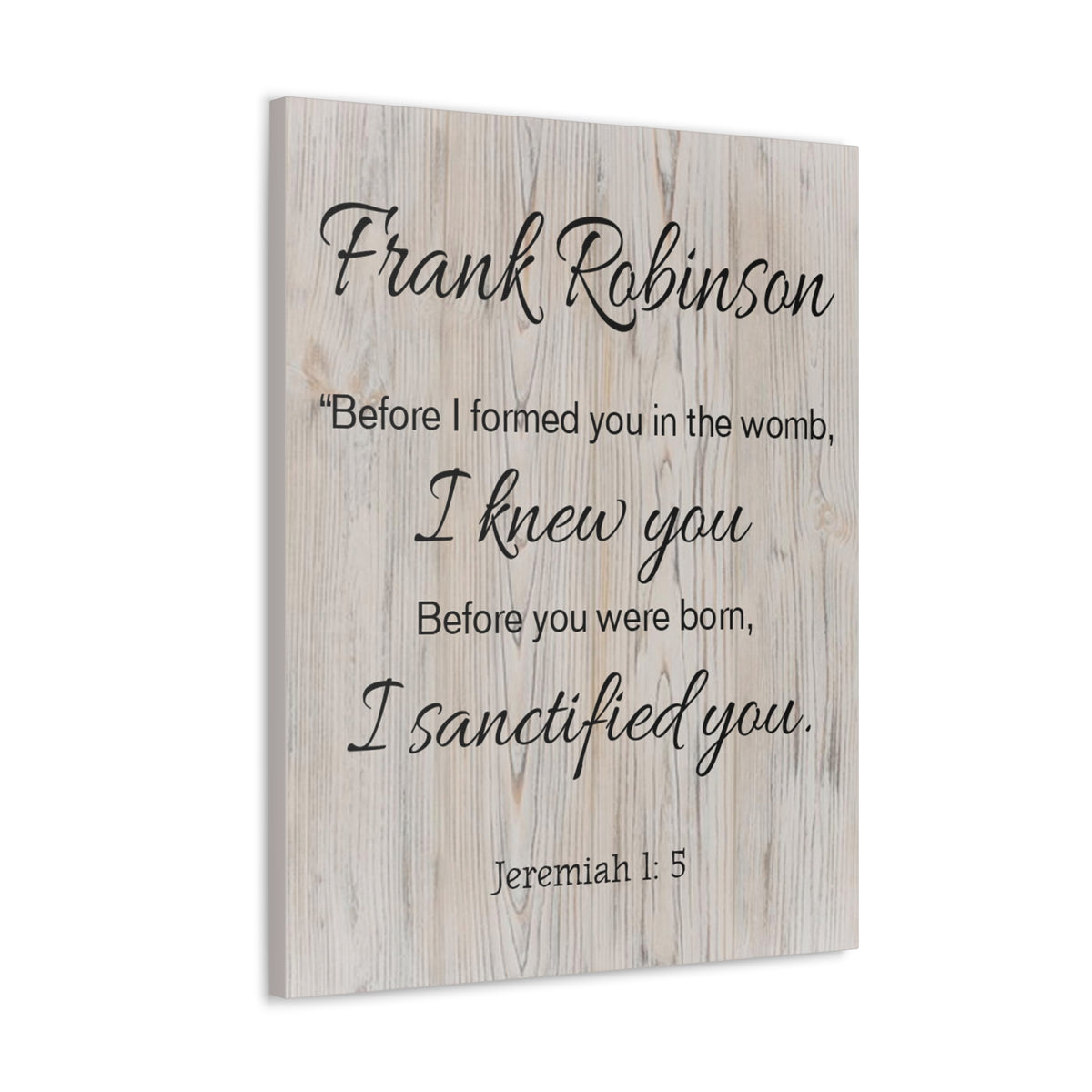 Scripture Walls Personalized I Sanctified You Jeremiah 1:5 Bible Chapter Canvas Christian Wall Art Ready to Hang-Express Your Love Gifts