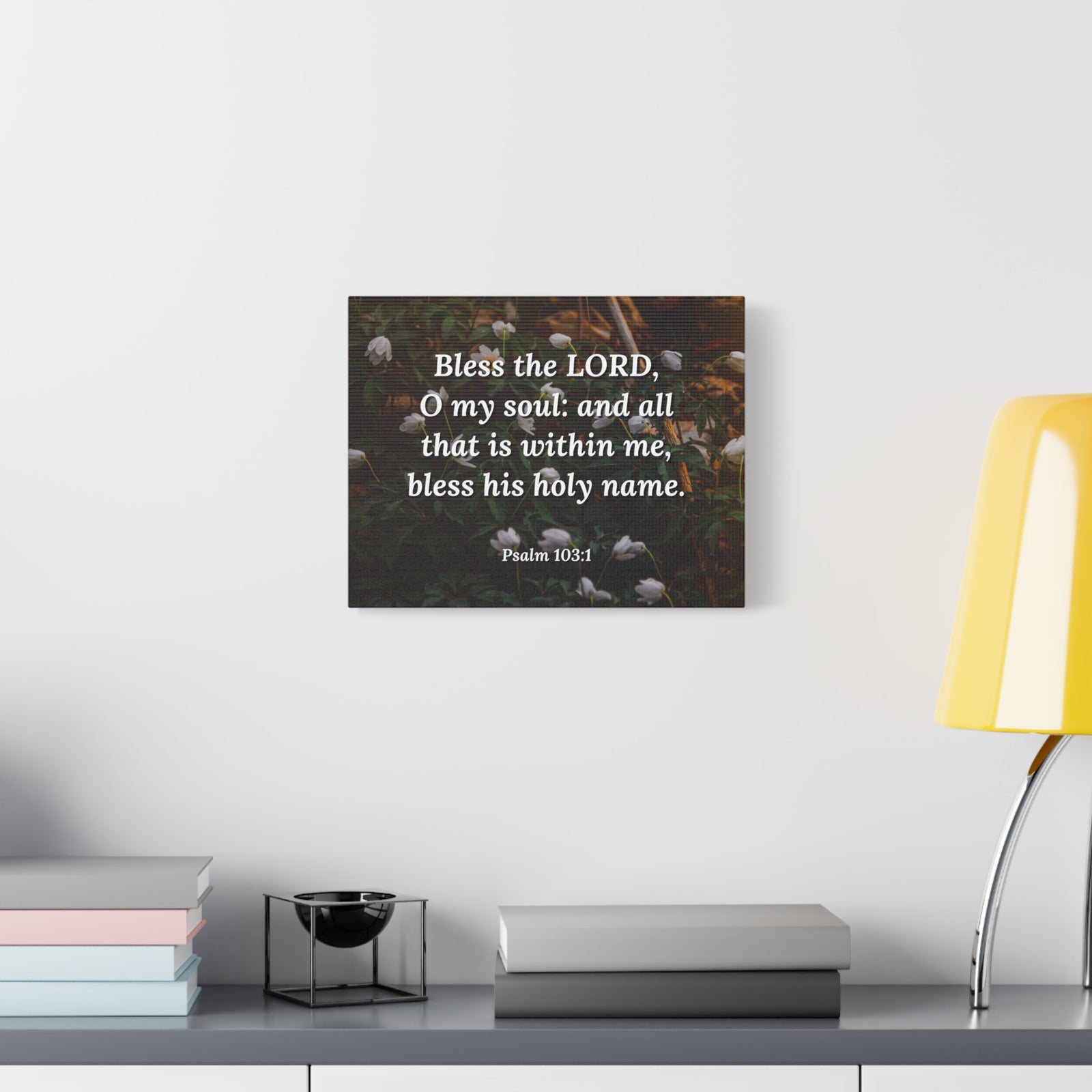 Scripture Walls Bless The LORD Psalm 103:1 Bible Verse Canvas Christian Wall Art Ready to Hang-Express Your Love Gifts