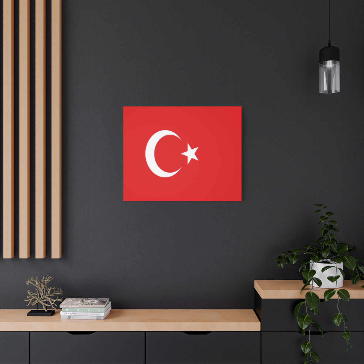 Turkey Country Flag Canvas Vibrant Wall Art Unframed Home Decor-Express Your Love Gifts