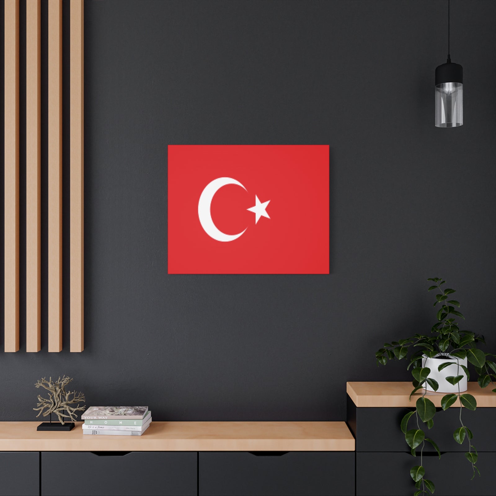 Turkey Country Flag Canvas Vibrant Wall Art Unframed Home Decor-Express Your Love Gifts