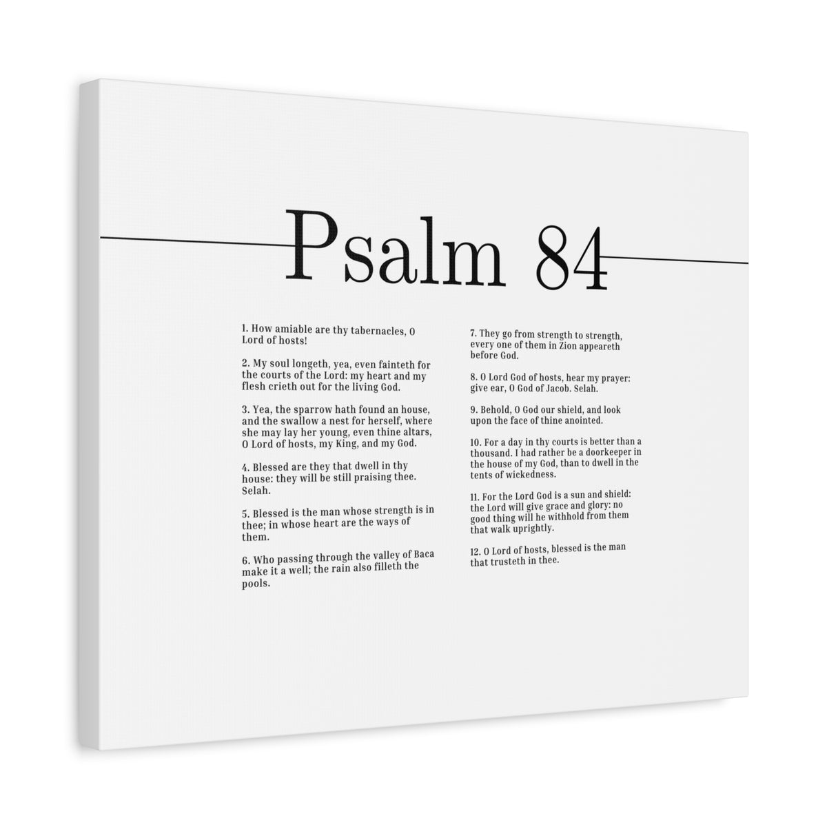 Scripture Canvas The Living God Psalm 84 Christian Wall Art Bible Verse Print Ready to Hang-Express Your Love Gifts