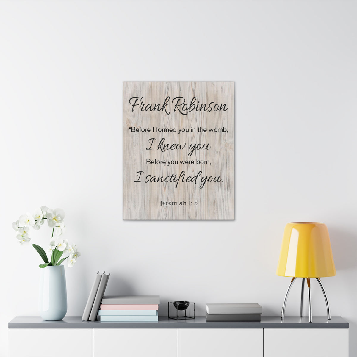 Scripture Walls Personalized I Sanctified You Jeremiah 1:5 Bible Chapter Canvas Christian Wall Art Ready to Hang-Express Your Love Gifts