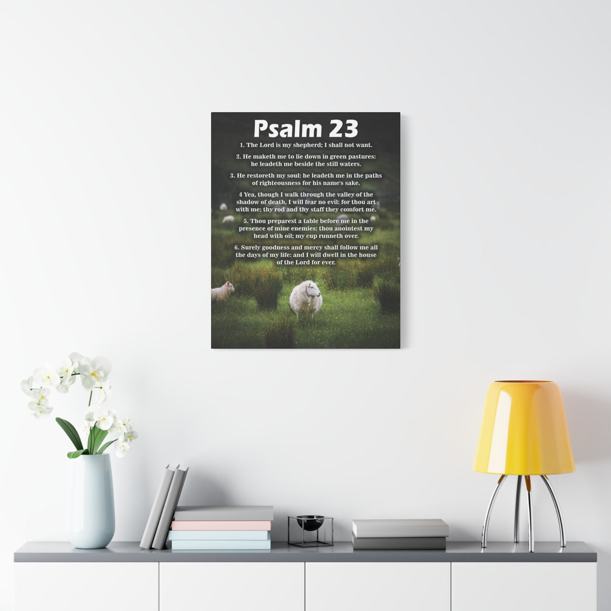 Scripture Walls The Lord is My Shepherd Psalm 23:3 Christian Wall Art Bible Verse Print Ready to Hang-Express Your Love Gifts