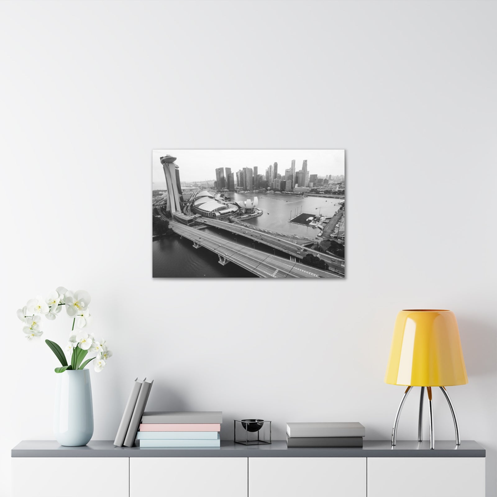 Singapore Skyline Canvas Artwork High-Quality Breathtaking Stunning Cityscape for Home Decor Ready to Hang-Express Your Love Gifts