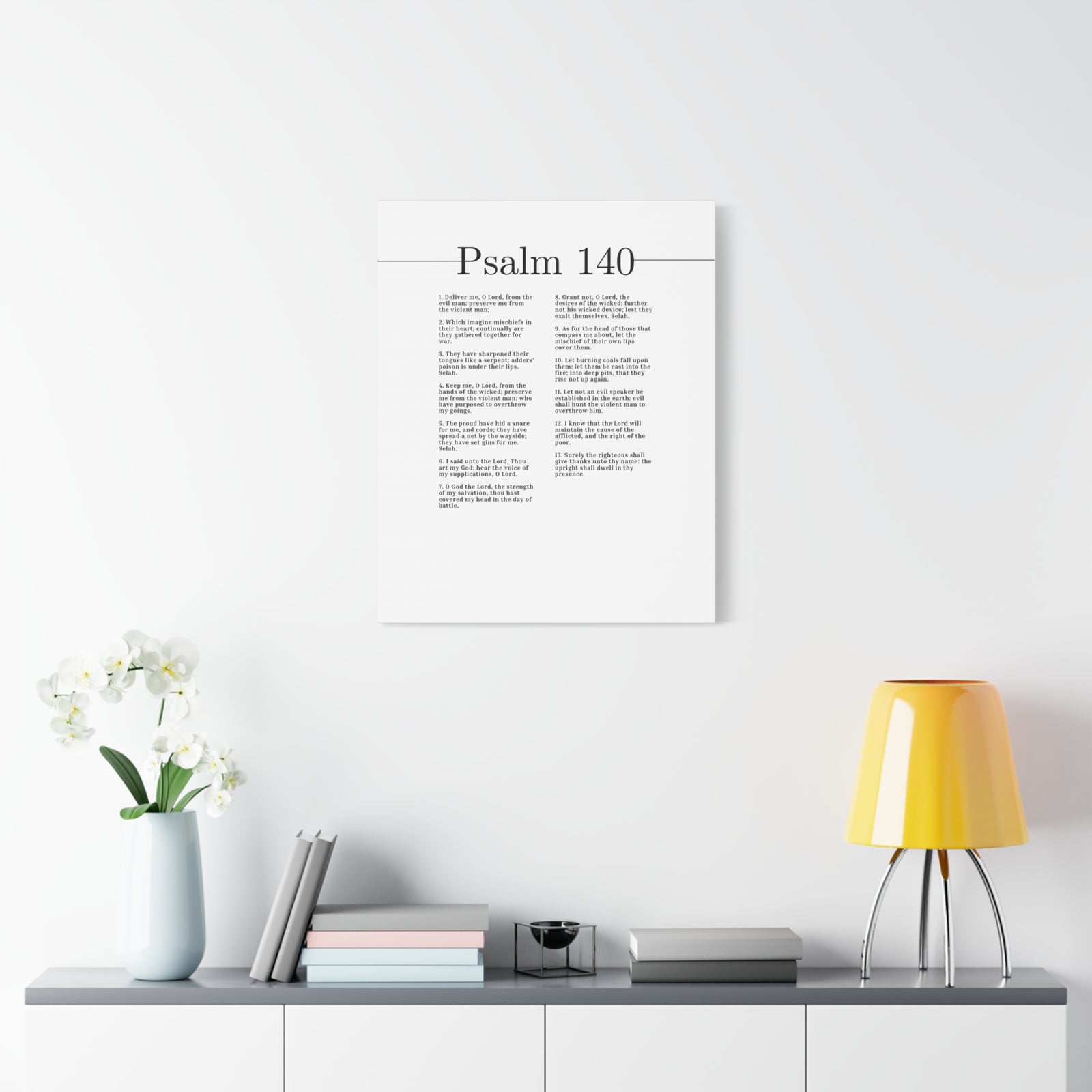Scripture Canvas Keep Me, O Lord Psalm 140 Christian Wall Art Bible Verse Print Ready to Hang-Express Your Love Gifts