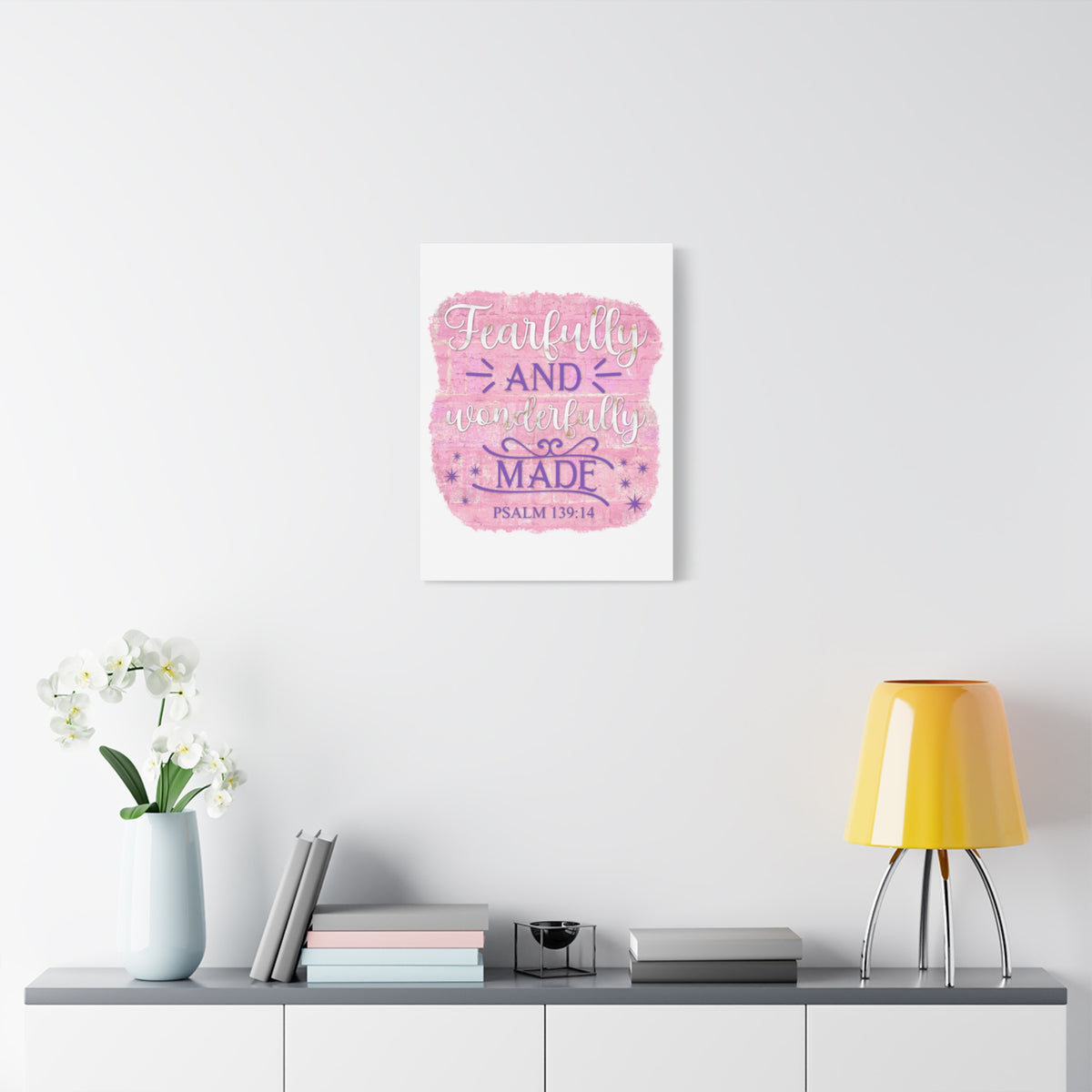 Scripture Walls Psalm 139:14 Fearfully and Wonderfully Made Bible Verse Canvas Christian Wall Art Ready to Hang Unframed-Express Your Love Gifts