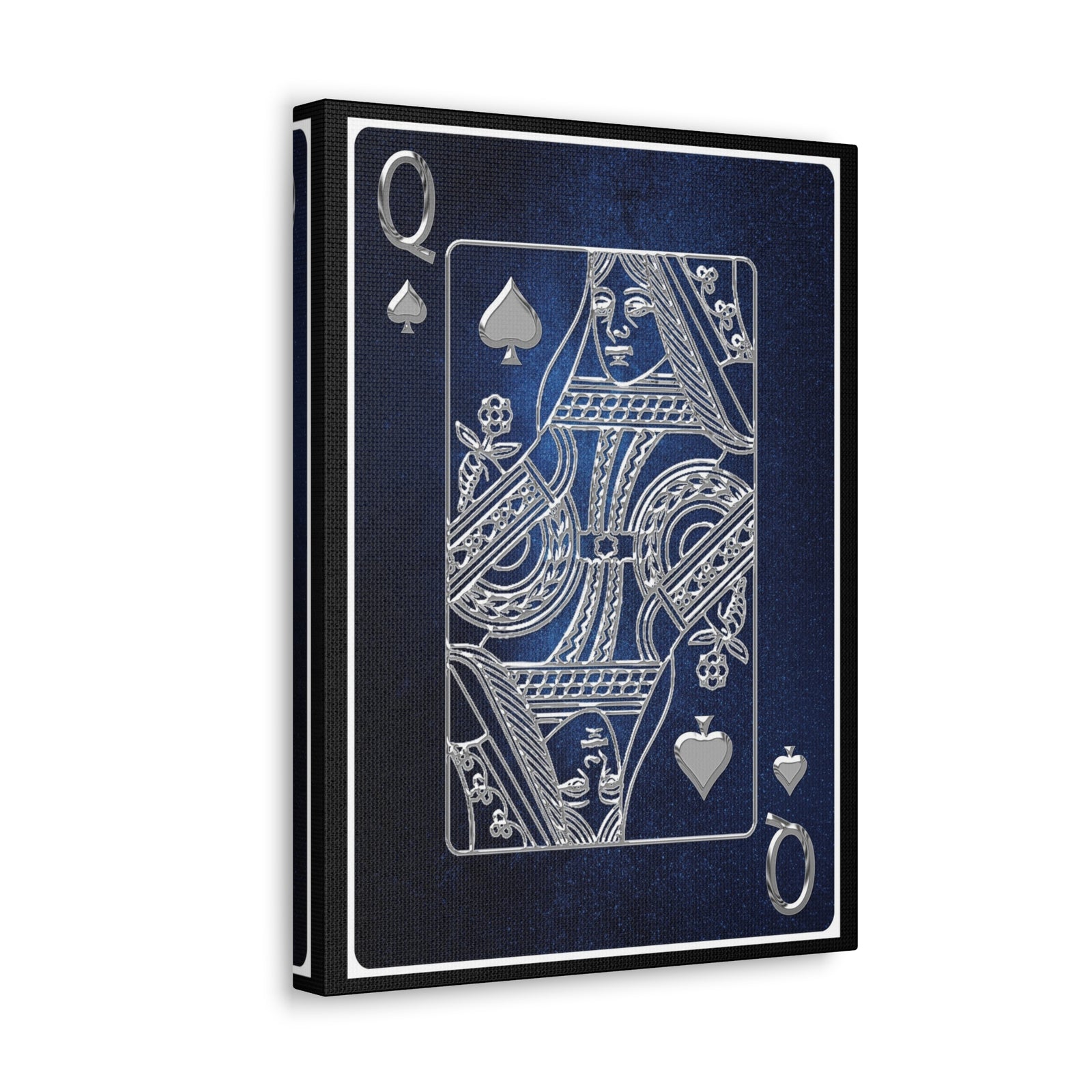 Queen Of Spades Space Background Playing Card Canvas Wall Art for Home Decor Ready-to-Hang-Express Your Love Gifts