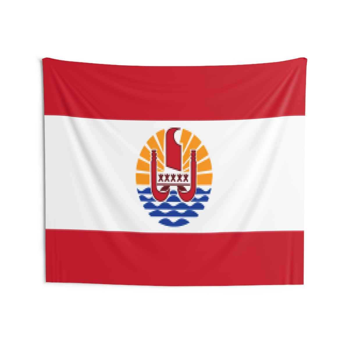 French Polynesia Country Flag Wall Hanging Tapestry-Express Your Love Gifts