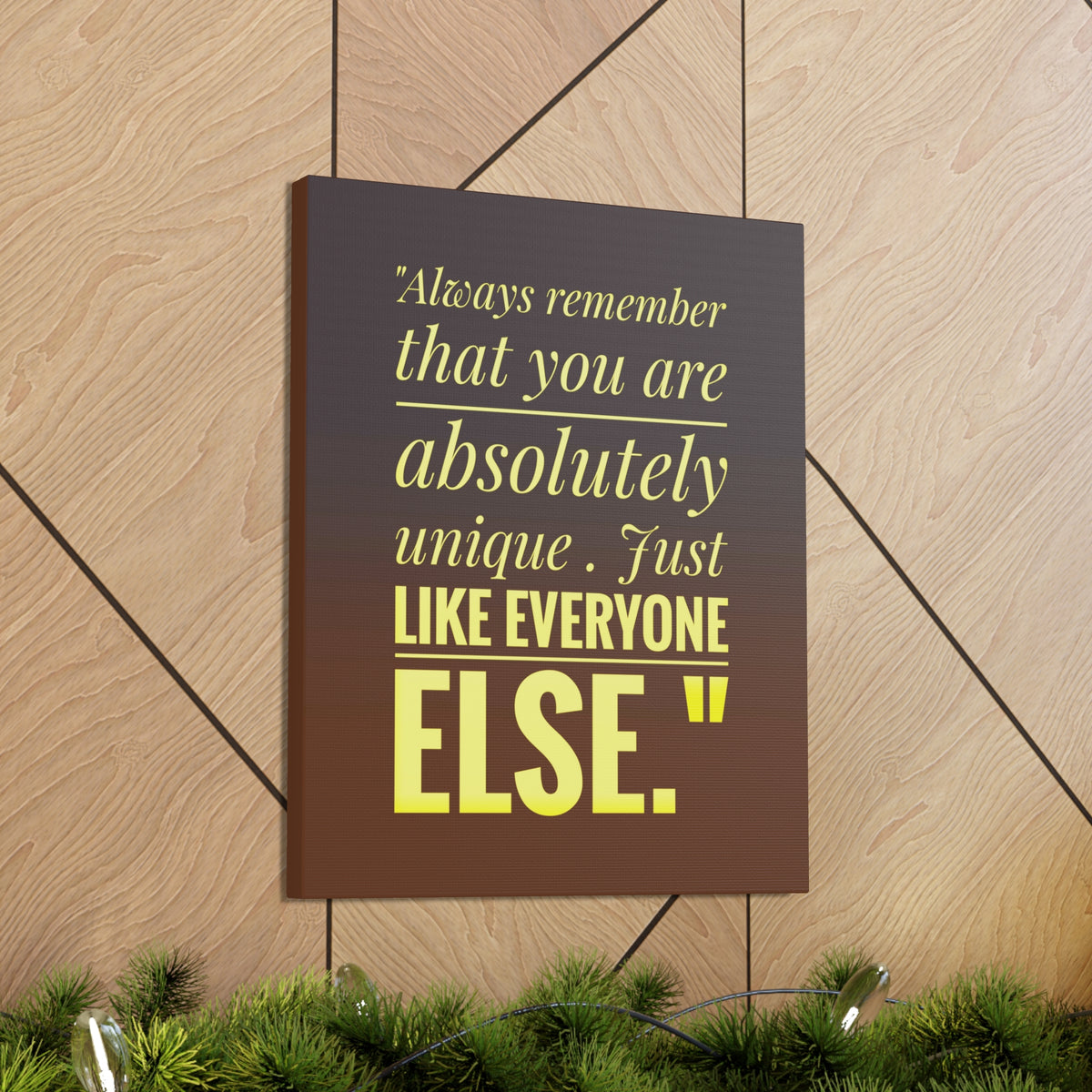 Inspirational Wall Art You Are Absolutely Unique Motivation Wall Decor for Home Office Gym Inspiring Success Quote Print Ready to Hang-Express Your Love Gifts