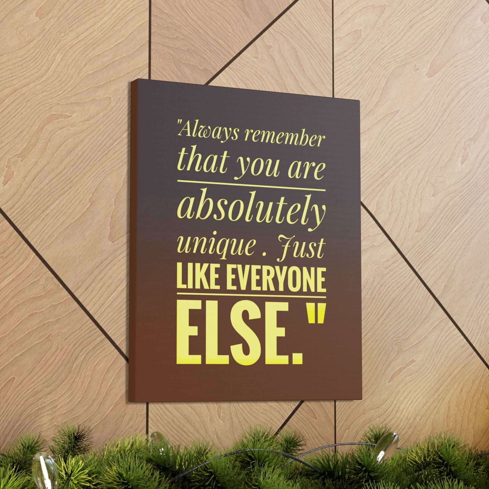 Inspirational Wall Art You Are Absolutely Unique Motivation Wall Decor for Home Office Gym Inspiring Success Quote Print Ready to Hang-Express Your Love Gifts