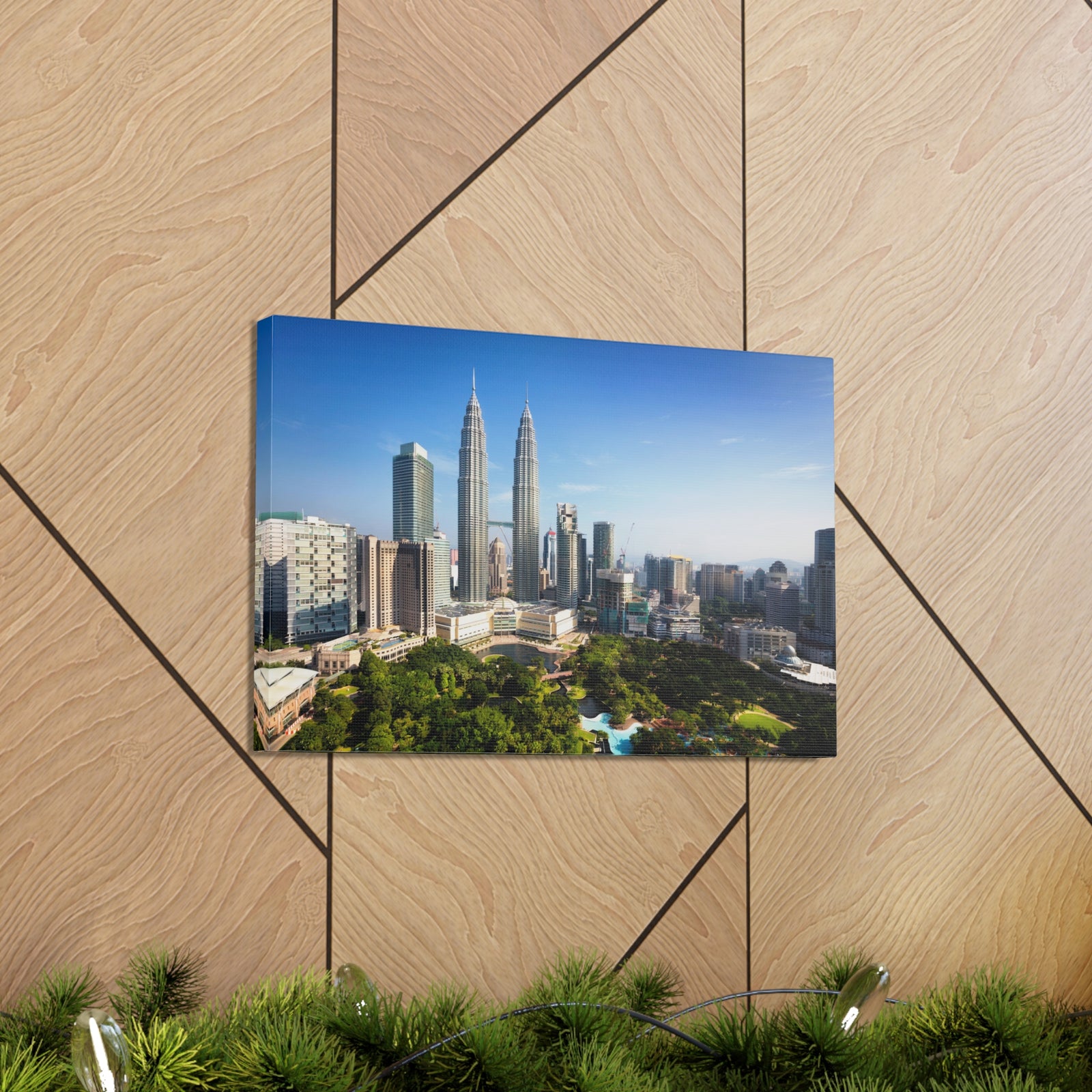 Kuala Lumpur Daytime Skyline Canvas Artwork High-Quality Breathtaking Stunning Cityscape for Home Decor Ready to Hang-Express Your Love Gifts