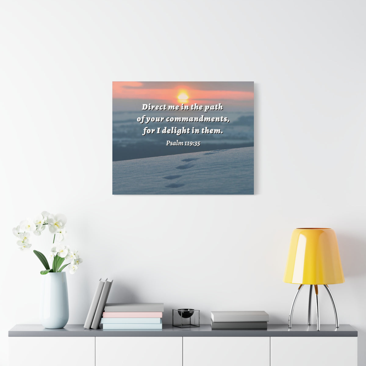 Scripture Walls Direct Me In The Path Psalm 119:35 Bible Verse Canvas Christian Wall Art Ready to Hang-Express Your Love Gifts