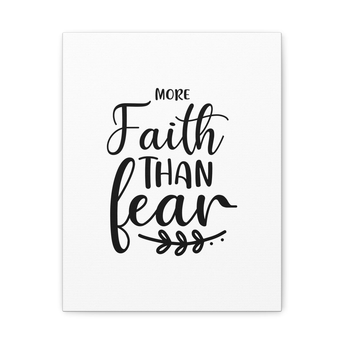 Scripture Walls More Faith Than Fear Psalm 34:4 Leaves Christian Wall Art Print Ready to Hang-Express Your Love Gifts