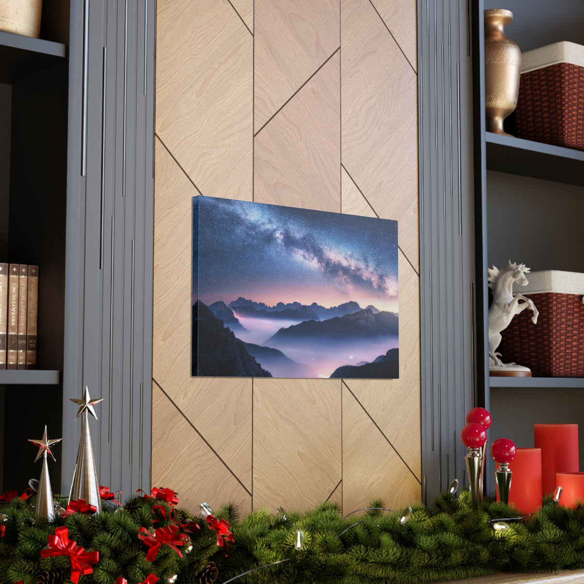 Nature Wilderness Night Sky Photography Canvas Wall Art for Home Decor Ready-to-Hang-Express Your Love Gifts