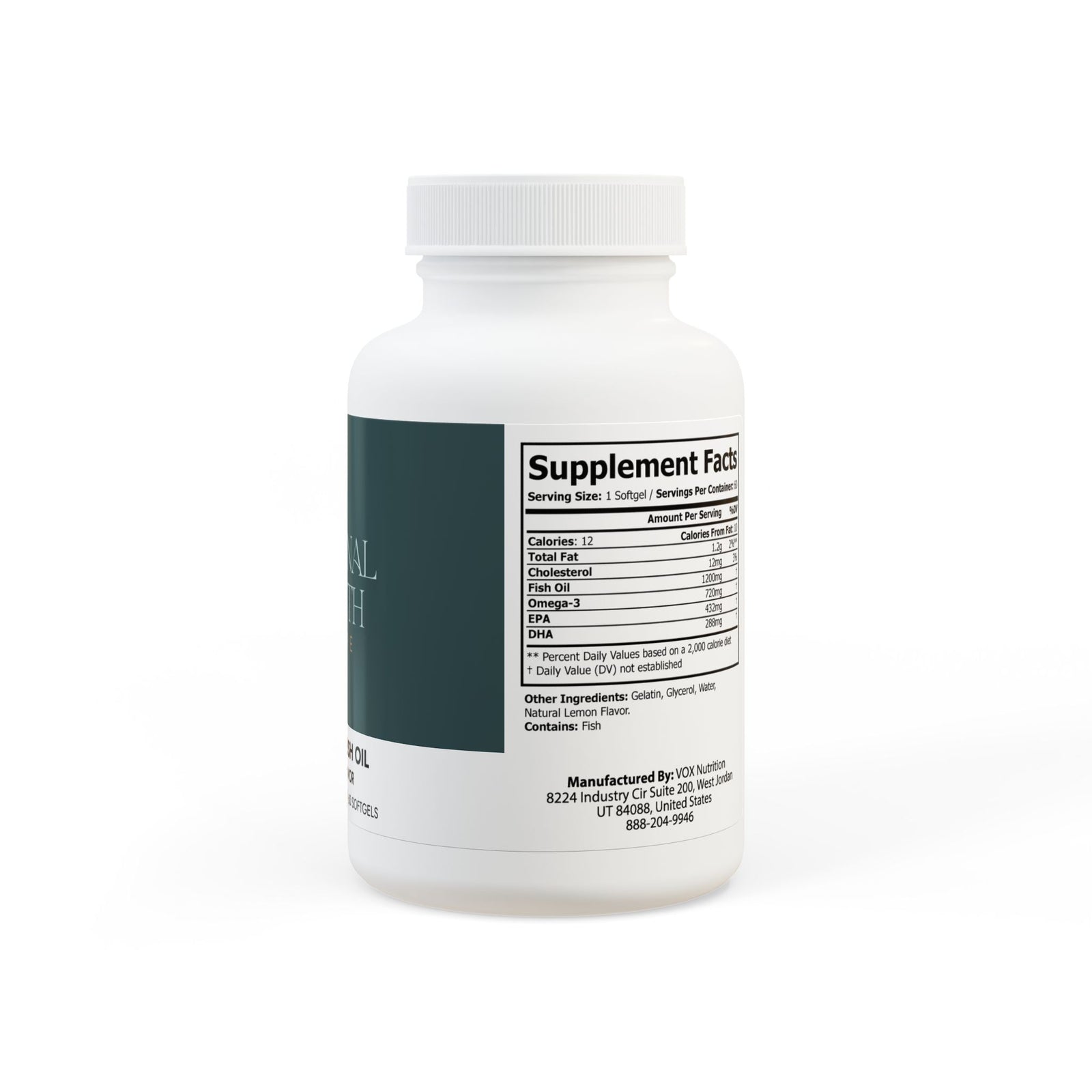 Omega-3 Fish Oil Supplement – Heart Health & Recovery Support Non-GMO 60 Softgels-Express Your Love Gifts