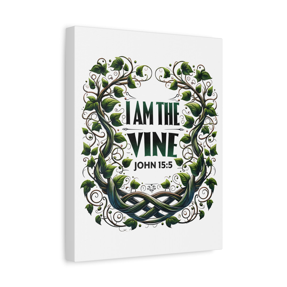 Scripture Walls John 15:5 I Am the Vine Bible Verse Canvas Christian Wall Art Ready to Hang Unframed-Express Your Love Gifts