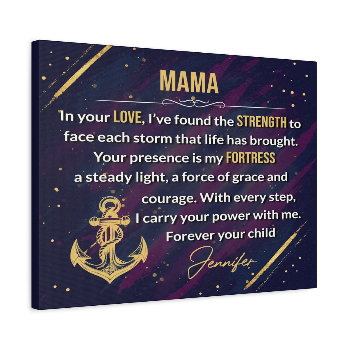 Personalized To Mom In Your Love I Find Strength Custom Canvas Wall Art-Express Your Love Gifts