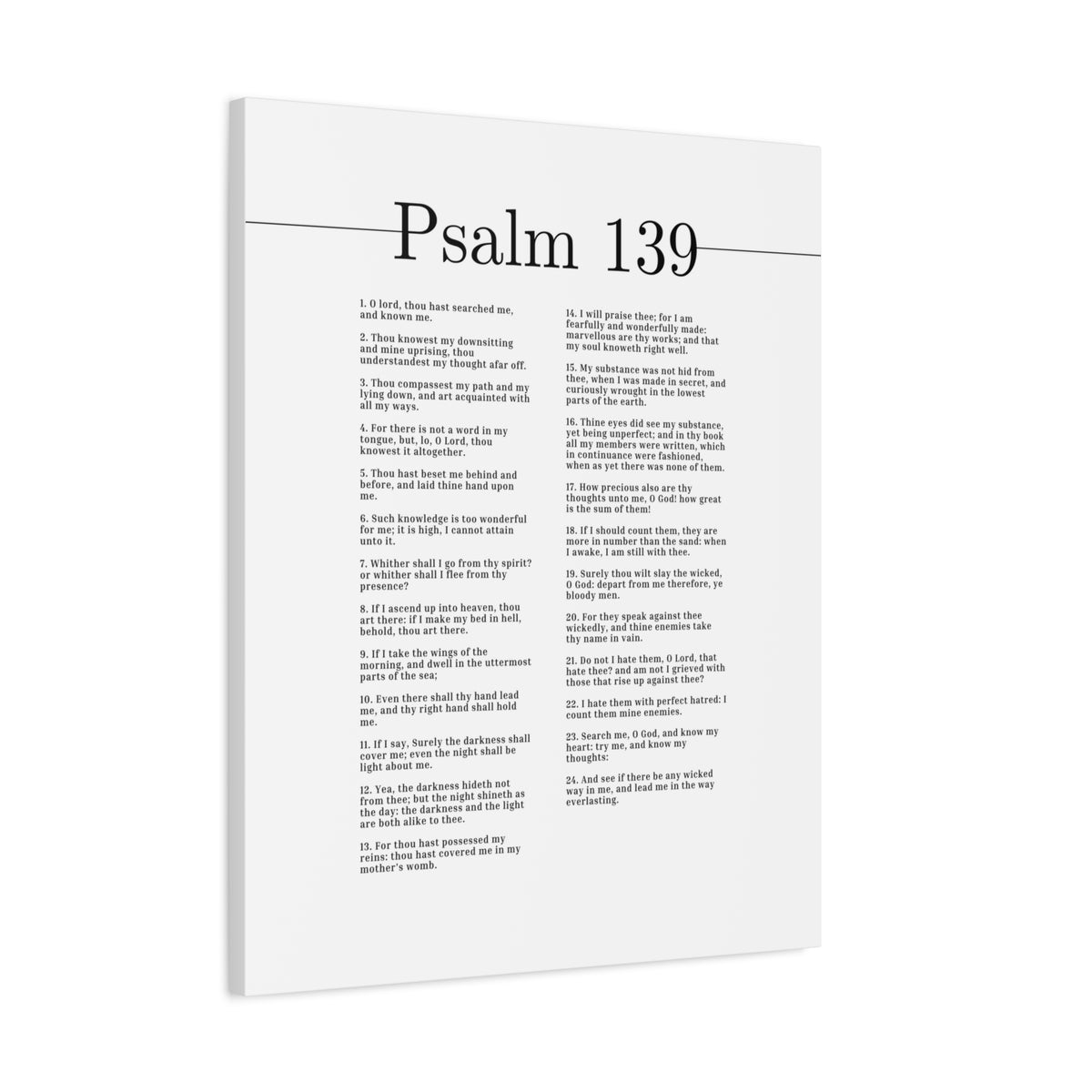 Scripture Canvas Know My Heart Psalm 139 Christian Wall Art Bible Verse Print Ready to Hang-Express Your Love Gifts