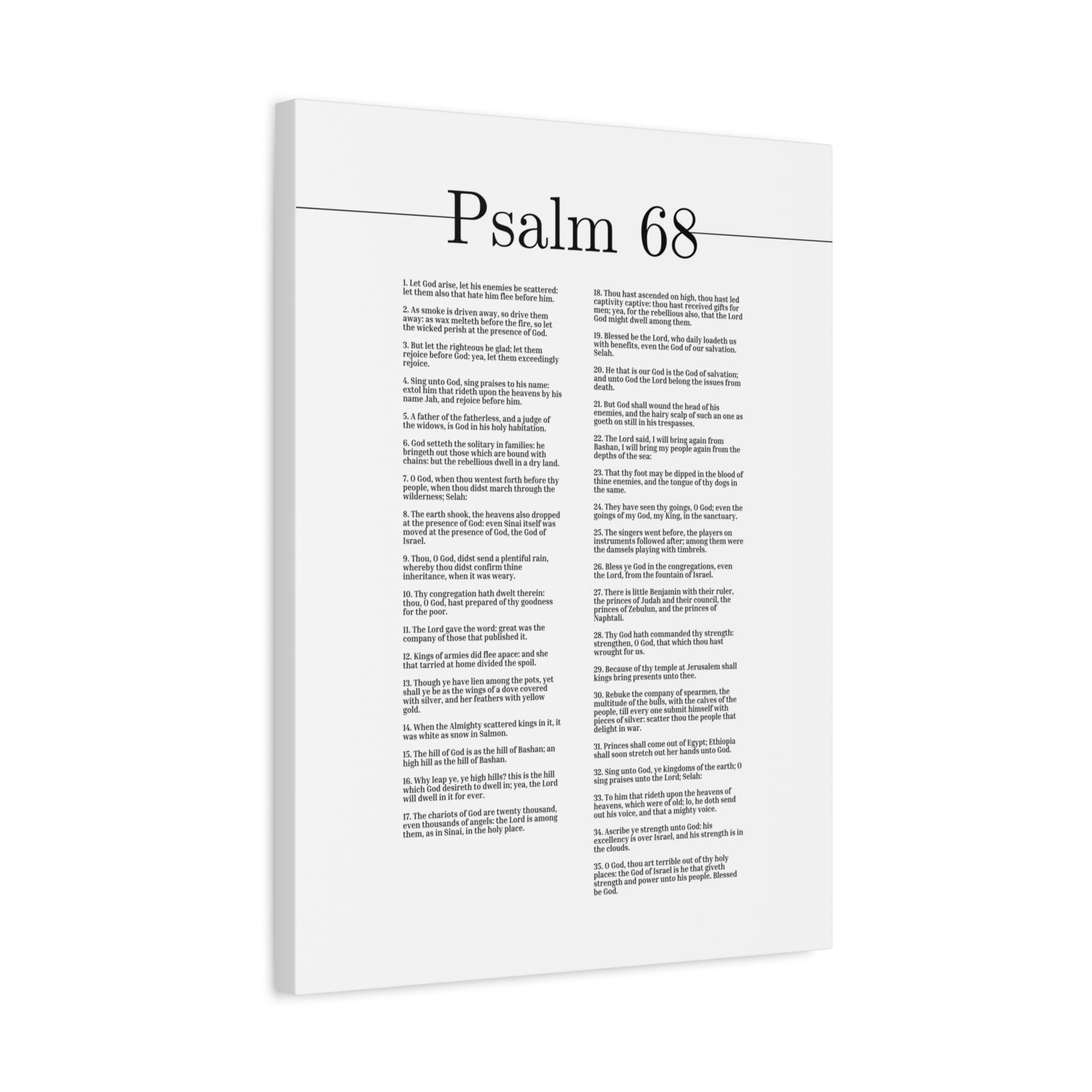 Scripture Canvas Blessed Be The Lord Psalm 68 Christian Wall Art Bible Verse Print Ready to Hang-Express Your Love Gifts