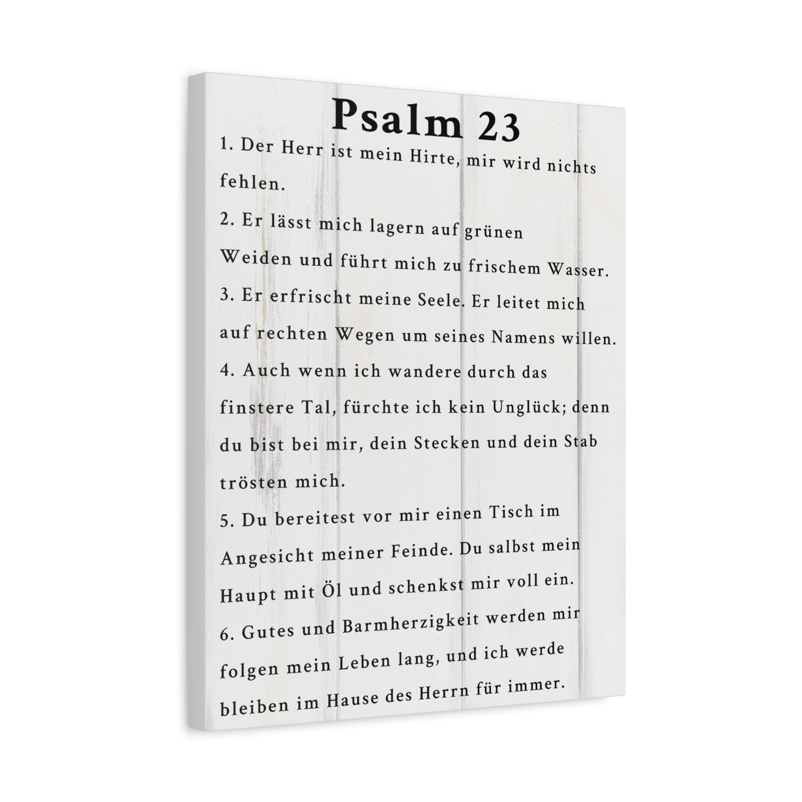 Scripture Walls Psalm 23 German Der Herr ist mein Hirte White Bible Verse Canvas Christian Wall Art Ready to Hang Unframed-Express Your Love Gifts