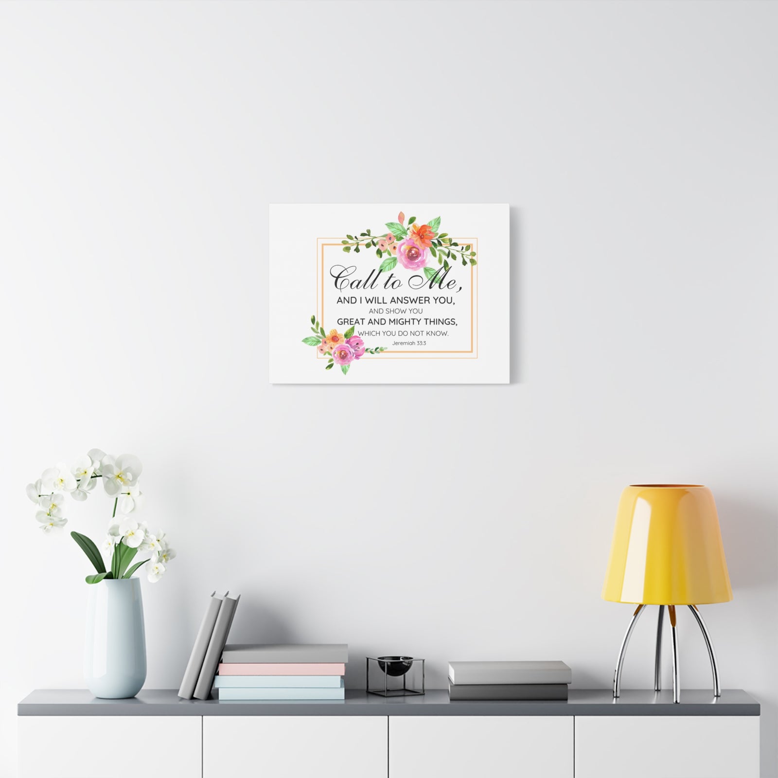 Scripture Walls Jeremiah 33:3 Call to Me Bible Verse Canvas Christian Wall Art Ready to Hang Unframed-Express Your Love Gifts