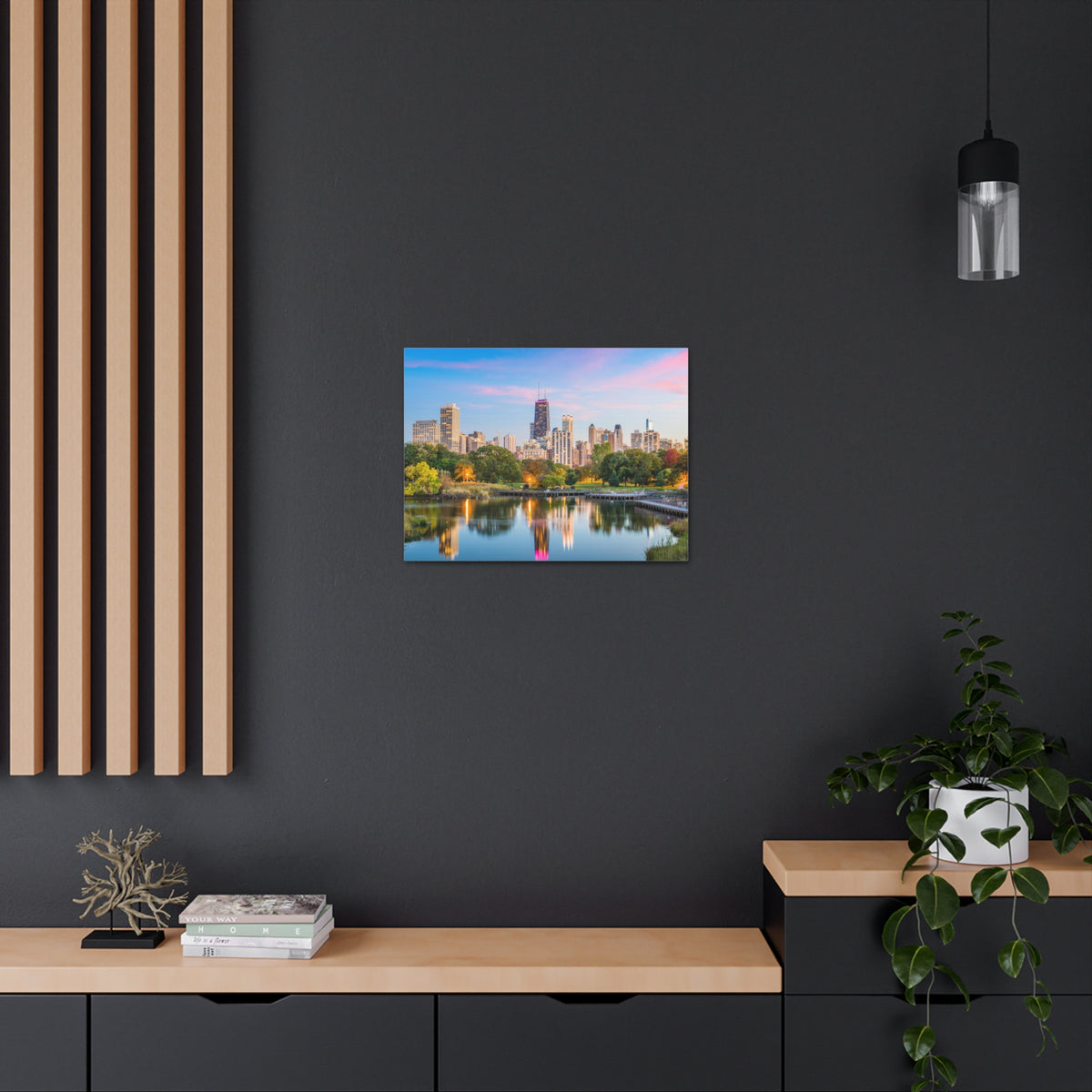 Chicago Daytime Skyline Canvas Artwork High-Quality Breathtaking Stunning Cityscape for Home Decor Ready to Hang-Express Your Love Gifts