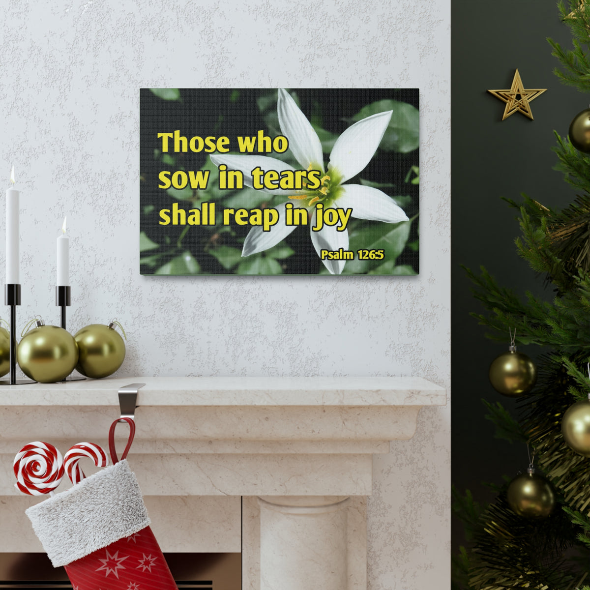 Scripture Walls Shall Reap In Joy Psalm 126:5 Bible Verse Canvas Christian Wall Art Ready to Hang-Express Your Love Gifts