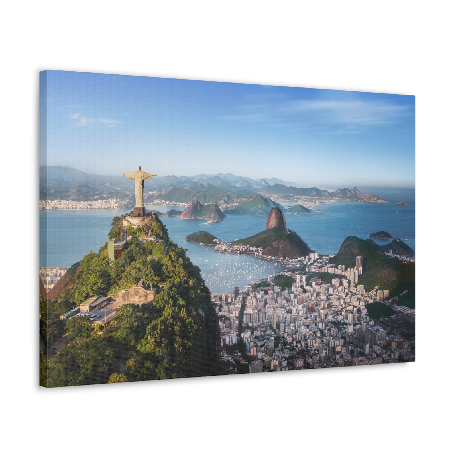 Rio de Janeiro Daytime Skyline Canvas Artwork High-Quality Breathtaking Stunning Cityscape for Home Decor Ready to Hang-Express Your Love Gifts