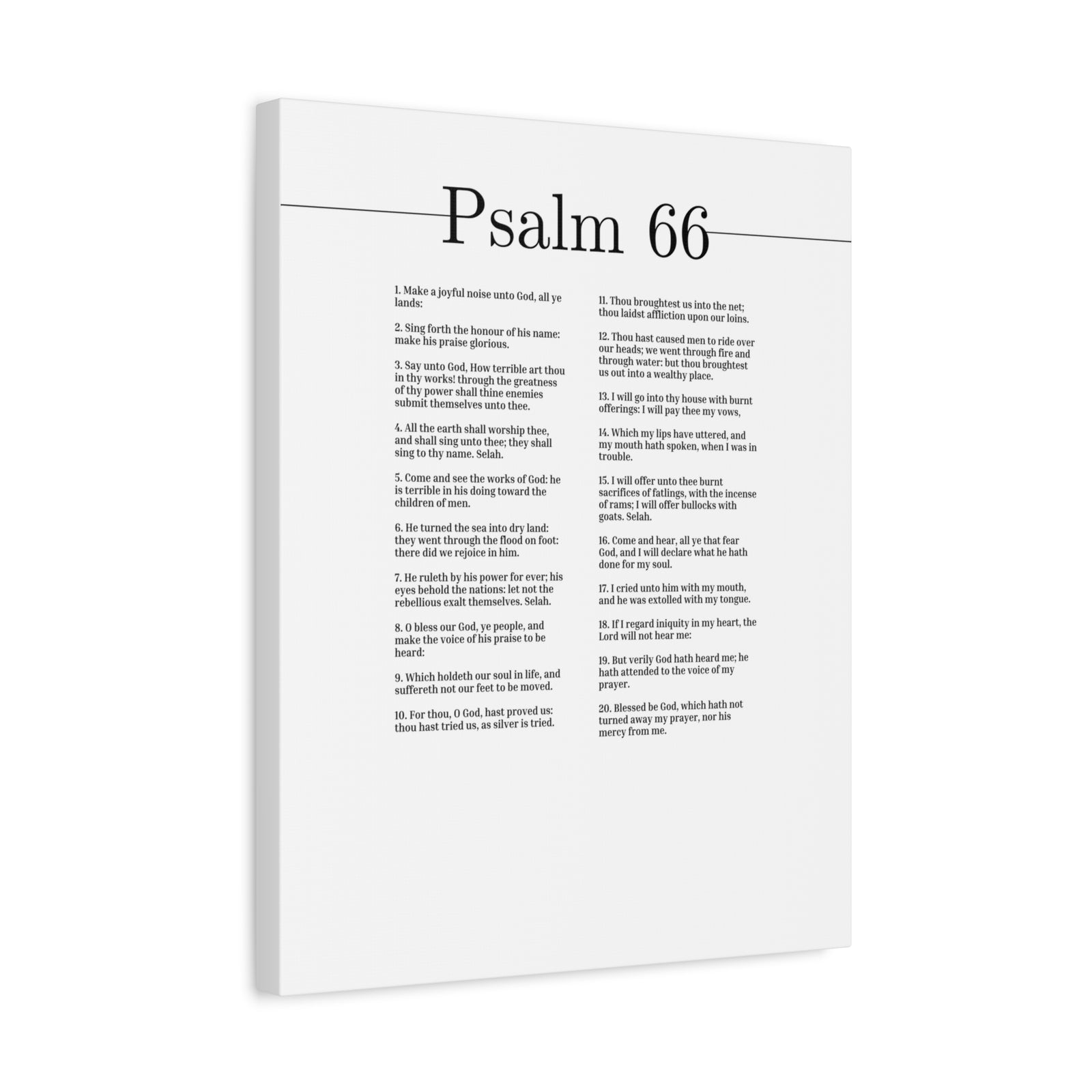 Scripture Canvas Come And See The Works Of God Psalm 66 Christian Wall Art Bible Verse Print Ready to Hang-Express Your Love Gifts