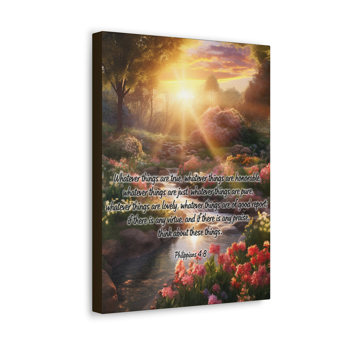Scripture Walls Whatever Things Philippians 4:8 Christian Wall Art Print Ready to Hang Unframed-Express Your Love Gifts