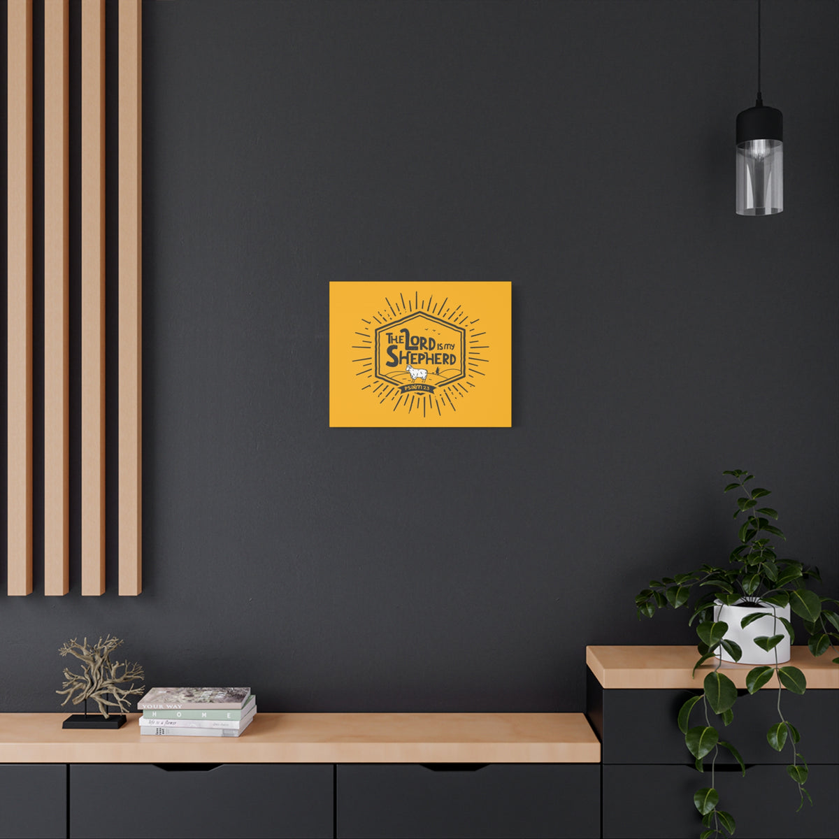 Scripture Canvas The Lord Is My Shepherd Psalm 23 Christian Wall Art Bible Verse Print Ready To Hang-Express Your Love Gifts