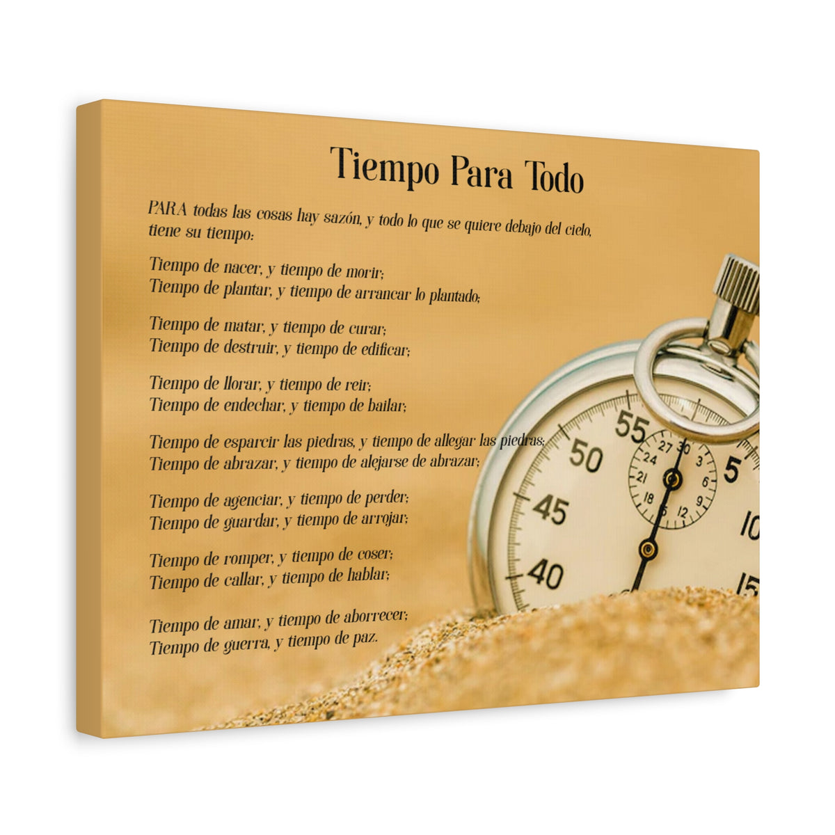 Scripture Walls Tiempo Para Todo Eclesiastés 3:5 Cuadros Cristianos Para Pared En Español, Christian Wall Decor In Spanish, Arte de Jesucristo,-Express Your Love Gifts