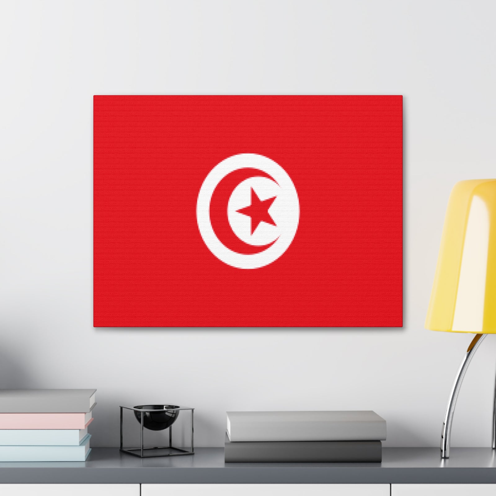 Tunisia Country Flag Canvas Vibrant Wall Art Unframed Home Decor-Express Your Love Gifts